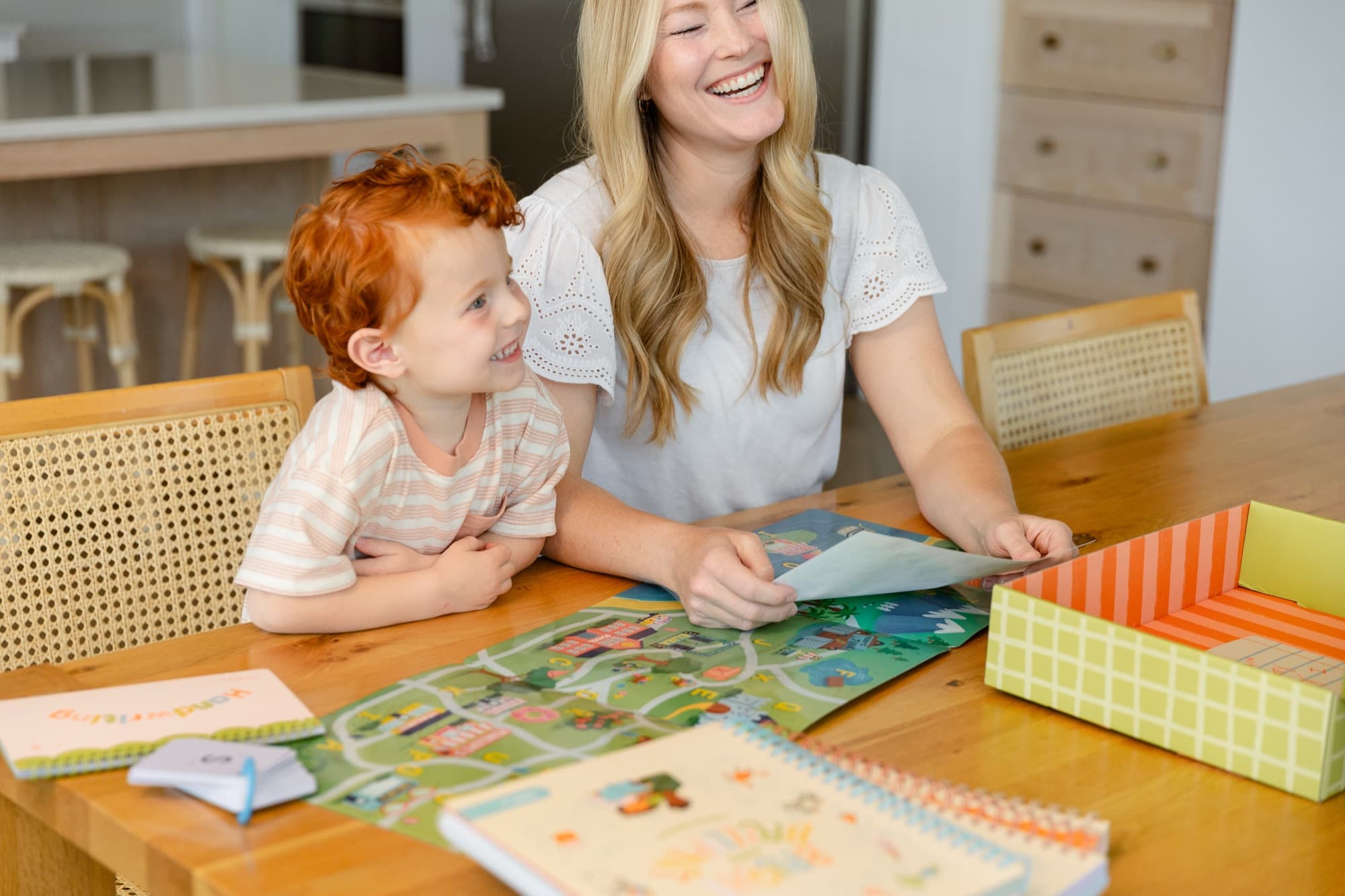 A child engaged in a Bright & Brilliant activity